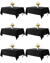 Niuara black tablecloth with drape for 5ft tables, enhancing event visuals