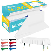 Niuara white table cover roll with cut-to-size capability for precise fit.