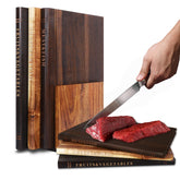 NKDFRI book cutting boards with stand, left view, space-saving kitchen prep.