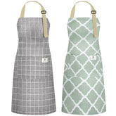 NLUS 2-pack kitchen apron with waterproof fabric protects clothes during cooking