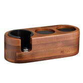 N MOJAE espresso tamping station with adjustable slot for 51/54/58 mm portafilters.