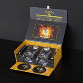 NOBLESIP whiskey golf glasses two-pack with golf motif for refined tasting experiences.