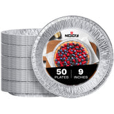 NoCry premium pie pan outer rim detail shows sturdy ridges for crust support.