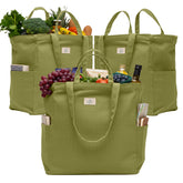 Nook Theory 3-Pack bags folded for compact storage.