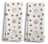 NOQL dog paws kitchen towels with playful paw print design brighten counters and decor.