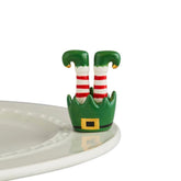 Nora Fleming Jingle Toes elf feet hand-painted figure for festive table decor and seasonal memories.