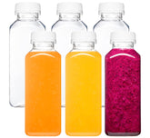 Norcalway 12oz juice bottle with cap, clear and convenient for on-the-go drinks
