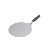 Nordic Ware cake lifter 10-inch in use lifting a frosted cake to a serving platter