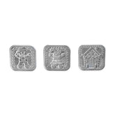 Nordic Ware gingerbread boy stamp for crisp 3D cookie embossing.