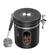 NORIRUN coffee canister with window shows contents and preserves freshness
