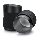Normcore handleless milk pitcher for precise espresso steaming and pour control