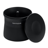 Normcore magnetic dosing cup with 58mm portafilter fit for precise dosing.