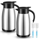 Norme 2-piece thermal carafe with lid keeps coffee hot or tea cold for gatherings.