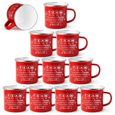 Norme team coffee cups in red, 10-pack for gifting and sharing