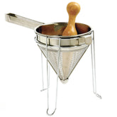 Norpro 642 stainless steel chinois with stand and pestle for silky soups and purees