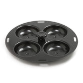 Norpro 992 four-egg poacher top view demonstrates easy release and quick breakfasts.