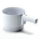 Norpro battery-operated sifter in white with easy, hands-free operation