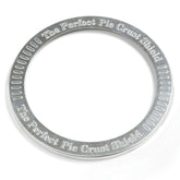 Norpro pie crust shield assembly on a 10 inch pie shows durability and reuse