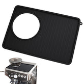 NOTSEK Coffee Mat for Breville 876 top view shows organized tamping area