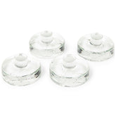 Nourished Essentials heavy glass weights with grooved handles ease fermentation in wide-mouth jars.