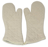 Nouvelle Legende quilted oven mitt with extended forearm protection for safer handling of hot cookware.