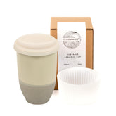 NOVA CERAMICS Travel Mug Sea Mist swirl close-up for pure flavor preservation