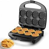 Novalife mini waffle maker front view highlighting compact design for small kitchens