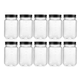 Novelinks 16 oz clear jar with lid for organized pantry storage.