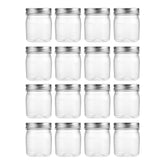 novelinks 8 oz clear jar with screw lid; transparent storage for spices, slime, or beads.
