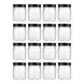 novelinks 8oz clear plastic jar shows airtight clarity for spices and crafts.