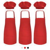 Novelty Place red kids apron set with adjustable neck strap for comfortable cooking