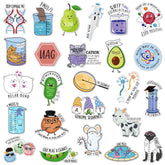 Noveread punny chemistry fridge magnet collection brightens your kitchen while holding notes.