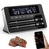 NoWoW dual-probe setup during cooking enables real-time monitoring.