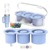 Noxetu ice mold fits Stanley tumblers for secure, spill-free cube use.