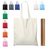 NPBAG natural cotton tote 15x16 front view, ideal for groceries and everyday errands.