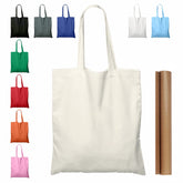 NPBAG natural cotton tote front view showing plenty of space for daily errands