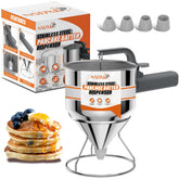 NSDXK 40oz batter dispenser with stand offers easy, controlled pouring.