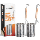 NSDXK pasta basket two-pack for easy boiling and draining.