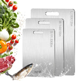 NSLLL titanium cutting board front 11-5x8 for fruits and vegetables; easy to wipe clean.