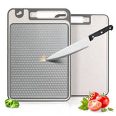 NTIERA 3-in-1 steel side cutting board with durable stainless surface for raw meat prep
