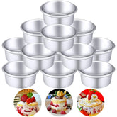 Nuenen 12-pack round cake pans in aluminum for versatile home baking