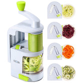 NUNEWARES Spiralizer 4-in-1 with secure vertical setup for easy spirals