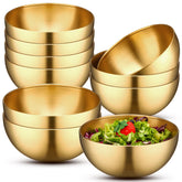 Nuogo gold bowls set of 10 with an elegant finish for serving