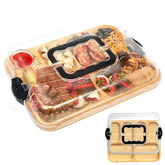 NUOLAN bamboo charcuterie board with lid and handle for elegant entertaining.