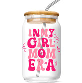 Nurforta in my girl mom era 16oz iced coffee cup with lid for on-the-go moms.
