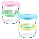 NutriUps 1cup glass container with yellow lid for organized meal prep.