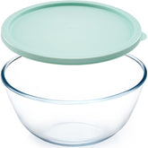 NUTRIUPS Horizon Green bowl with lid for versatile mixing and storage.