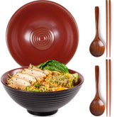 NutriUPS 8-inch glazed ceramic ramen bowl for stylish noodle dishes