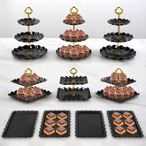 NWK Pack 10 two-tier cupcake stands for elegant dessert displays