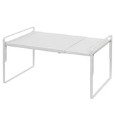 Nxconsu expandable shelf demonstrates width adjustment for flexible cabinet storage
